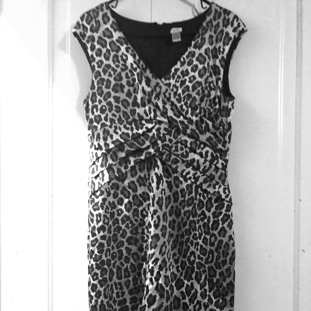 Elegant animal print cocktail dress by Cache